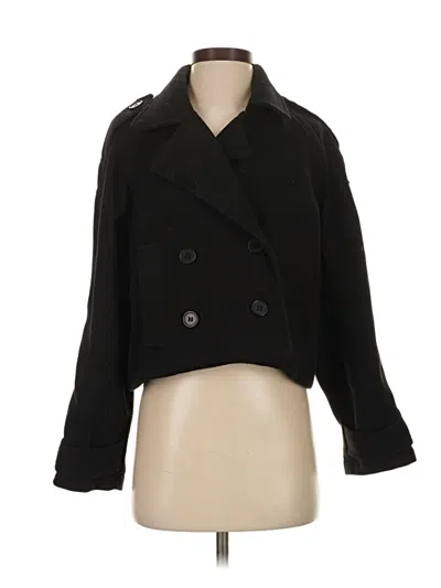 Pre-owned Divided By H&m Coat In Black
