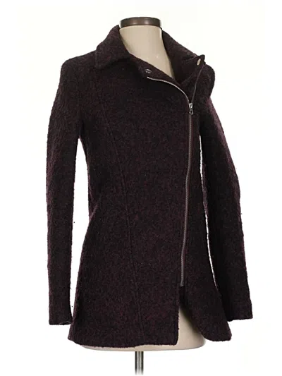 Pre-owned Divided By H&m Coat In Burgundy