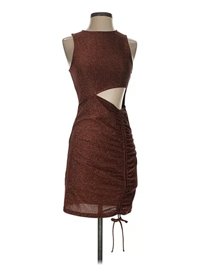 Pre-owned Divided By H&m Cocktail Dress In Brown