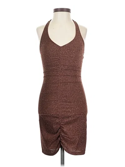 Pre-owned Divided By H&m Cocktail Dress In Brown