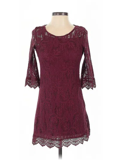Pre-owned Divided By H&m Cocktail Dress In Burgundy