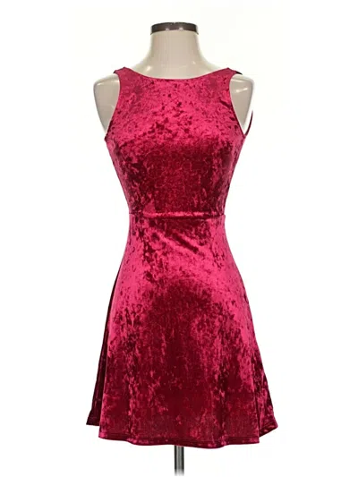 Pre-owned Divided By H&m Cocktail Dress In Burgundy