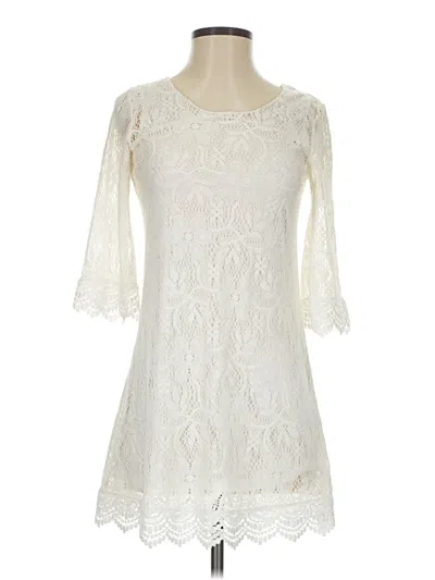 Pre-owned Divided By H&m Cocktail Dress In Ivory