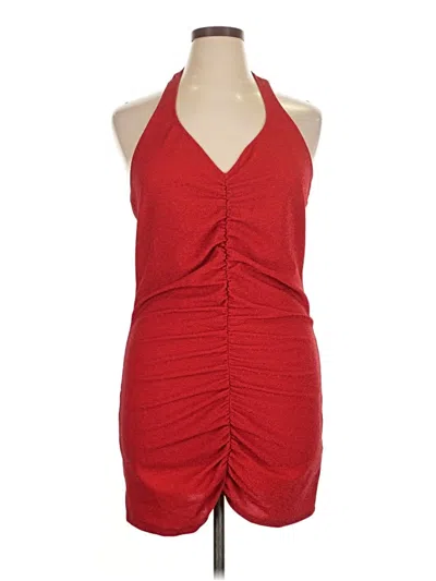 Pre-owned Divided By H&m Cocktail Dress In Red