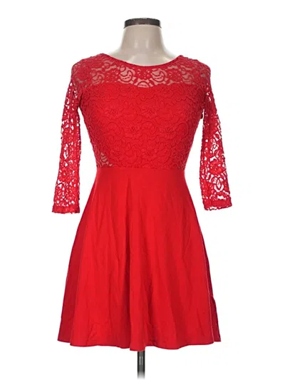 Pre-owned Divided By H&m Cocktail Dress In Red