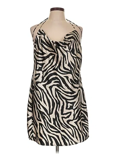 Pre-owned Divided By H&m Cocktail Dress In Tan