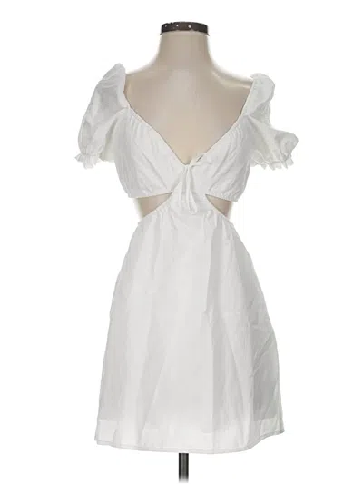 Pre-owned Divided By H&m Cocktail Dress In White
