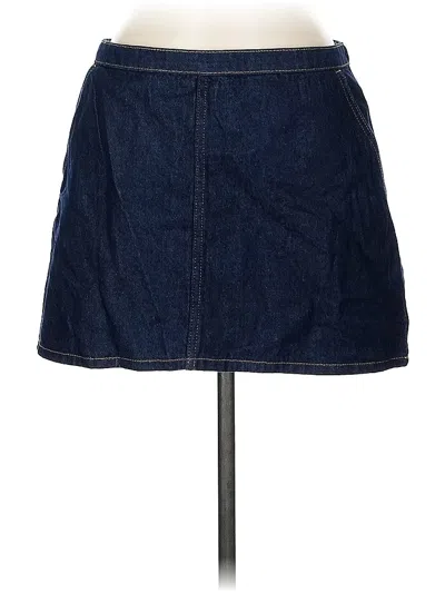 Pre-owned Divided By H&m Denim Skirt In Blue