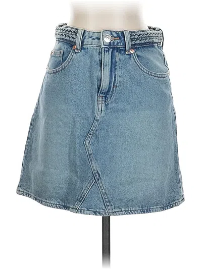 Pre-owned Divided By H&m Denim Skirt In Blue