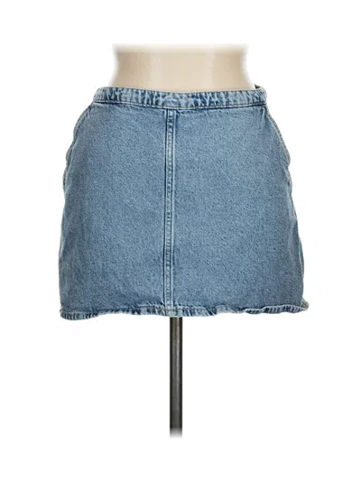 Pre-owned Divided By H&m Denim Skirt In Blue