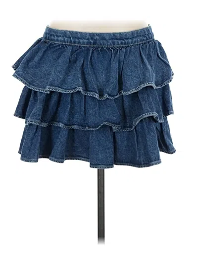 Pre-owned Divided By H&m Denim Skirt In Blue