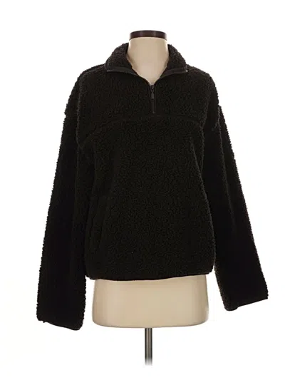 Pre-owned Divided By H&m Faux Fur Jacket In Black