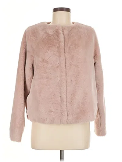 Pre-owned Divided By H&m Faux Fur Jacket In Pink