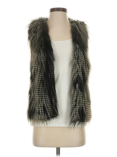 Pre-owned Divided By H&m Faux Fur Vest In Gold