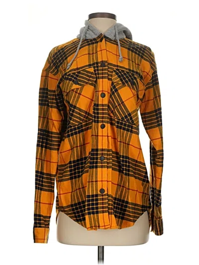 Pre-owned Divided By H&m Fleece Jacket In Orange