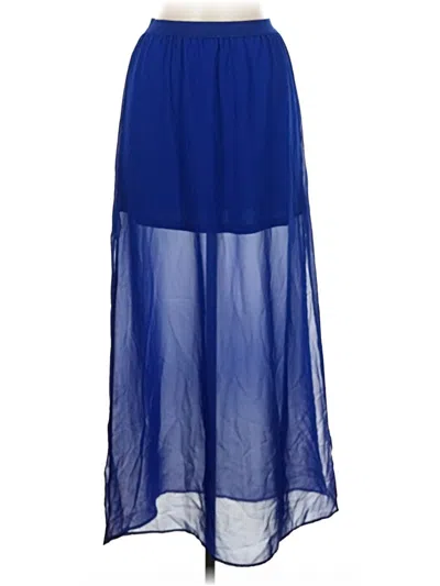 Pre-owned Divided By H&m Formal Skirt In Blue