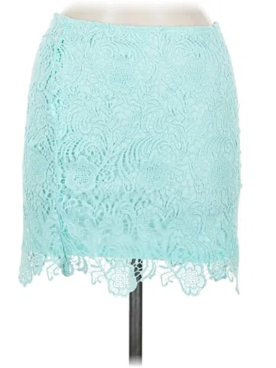 Pre-owned Divided By H&m Formal Skirt In Teal