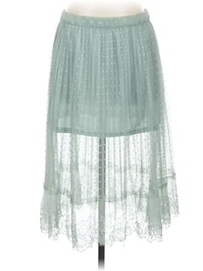 Pre-owned Divided By H&m Formal Skirt In Teal