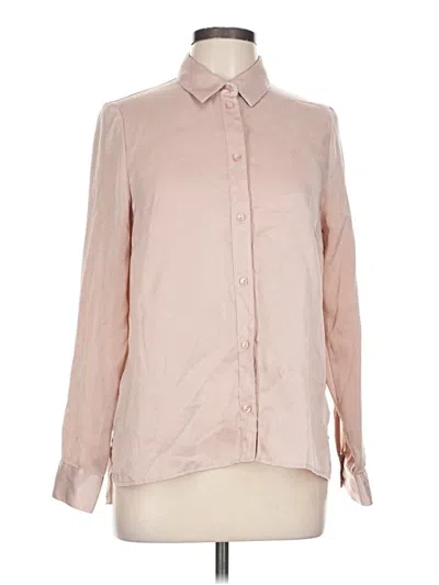 Pre-owned Divided By H&m Long Sleeve Blouse In Pink