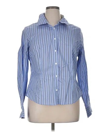 Divided By H&m Long Sleeve Button Down Shirt In Blue