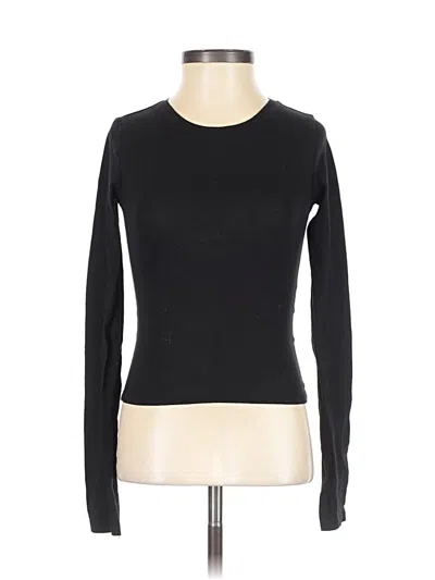 Pre-owned Divided By H&m Long Sleeve T-shirt In Black