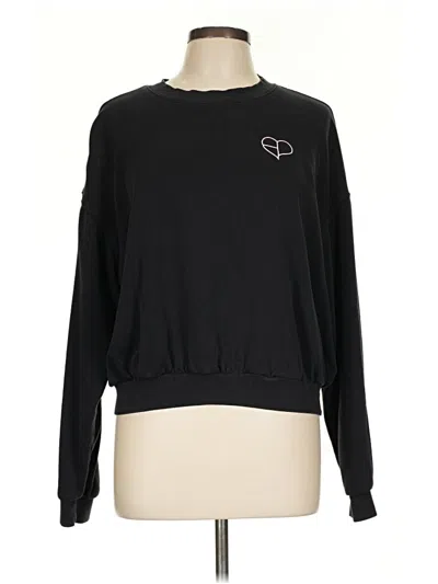 Pre-owned Divided By H&m Long Sleeve T-shirt In Black