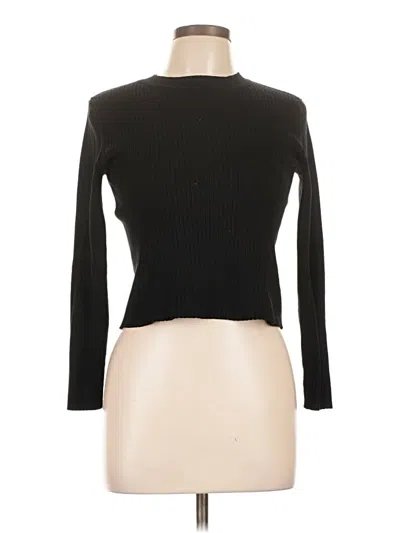 Pre-owned Divided By H&m Long Sleeve T-shirt In Black