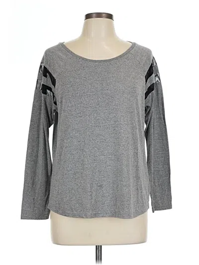 Pre-owned Divided By H&m Long Sleeve T-shirt In Gray