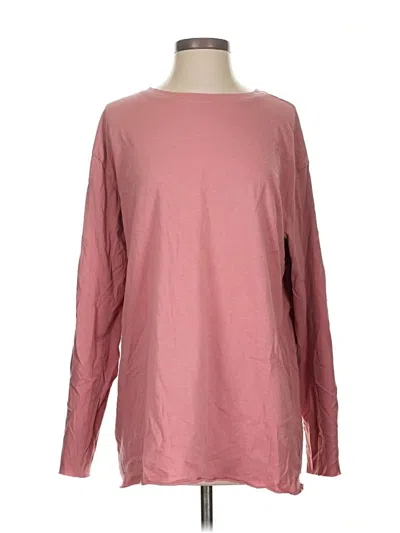 Pre-owned Divided By H&m Long Sleeve T-shirt In Pink
