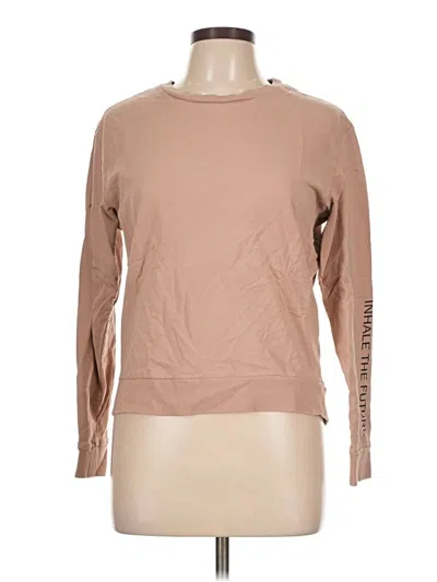 Pre-owned Divided By H&m Long Sleeve T-shirt In Tan