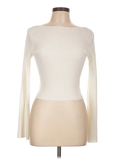 Pre-owned Divided By H&m Long Sleeve T-shirt In White