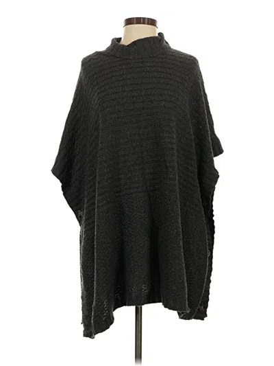 Pre-owned Divided By H&m Poncho In Black