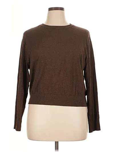 Pre-owned Divided By H&m Pullover Sweater In Brown