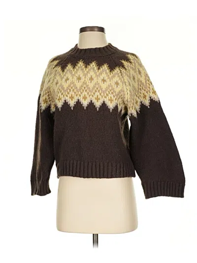 Pre-owned Divided By H&m Pullover Sweater In Brown