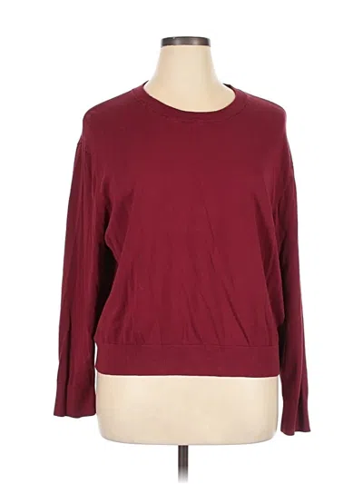 Pre-owned Divided By H&m Pullover Sweater In Burgundy