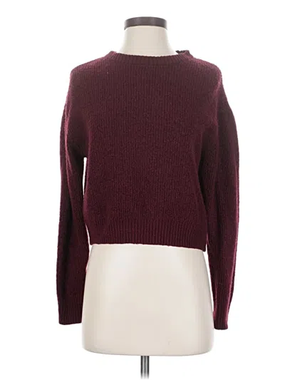 Pre-owned Divided By H&m Pullover Sweater In Burgundy