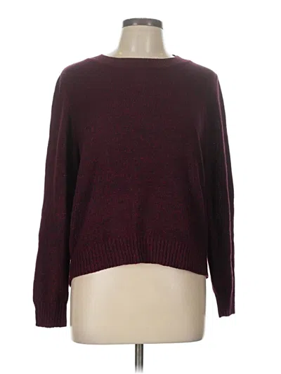 Pre-owned Divided By H&m Pullover Sweater In Burgundy
