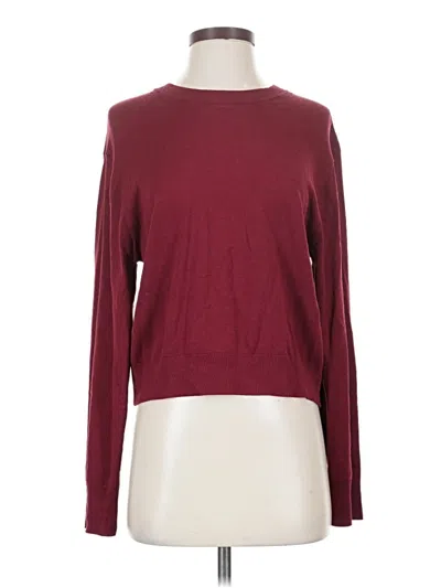 Pre-owned Divided By H&m Pullover Sweater In Burgundy