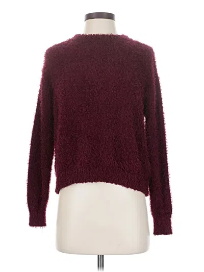 Pre-owned Divided By H&m Pullover Sweater In Burgundy