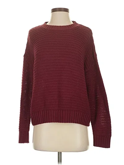 Pre-owned Divided By H&m Pullover Sweater In Burgundy