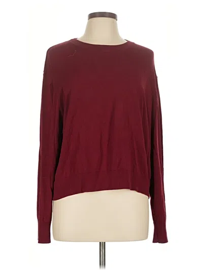 Pre-owned Divided By H&m Pullover Sweater In Burgundy
