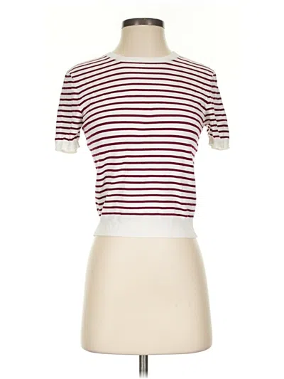 Pre-owned Divided By H&m Pullover Sweater In Burgundy