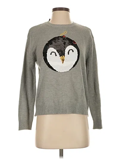 Pre-owned Divided By H&m Pullover Sweater In Gray