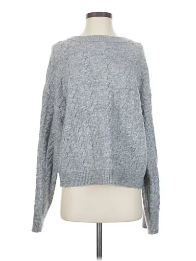 Pre-owned Divided By H&m Pullover Sweater In Gray