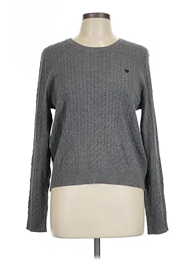 Pre-owned Divided By H&m Pullover Sweater In Gray