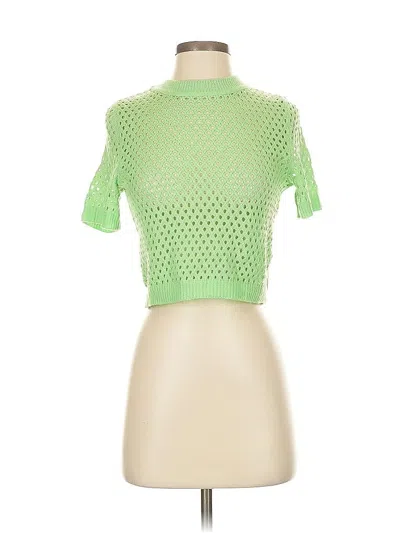 Pre-owned Divided By H&m Pullover Sweater In Green