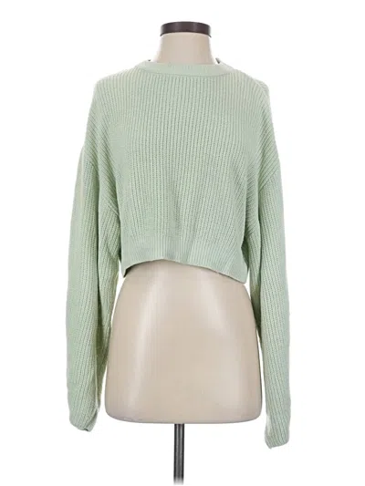 Pre-owned Divided By H&m Pullover Sweater In Green