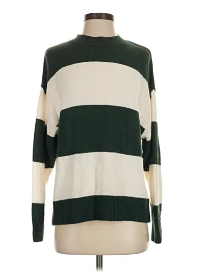 Pre-owned Divided By H&m Pullover Sweater In Green