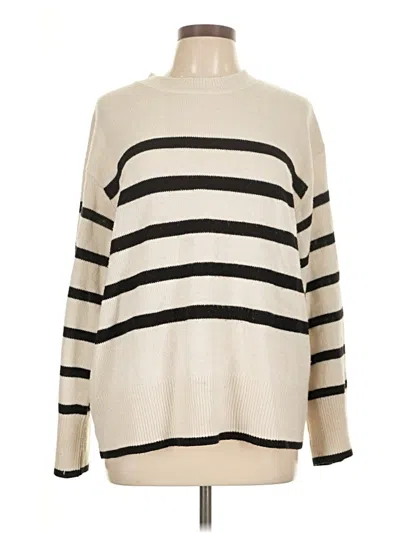 Pre-owned Divided By H&m Pullover Sweater In Ivory