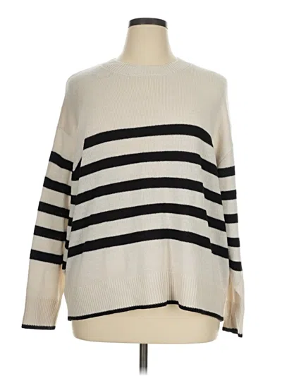 Pre-owned Divided By H&m Pullover Sweater In Ivory